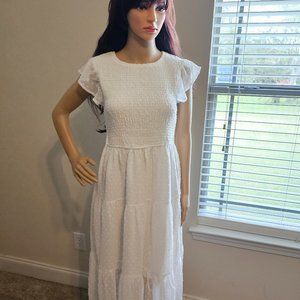 Merokeety ~ Size S ~ white long summer dress